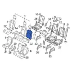 LK4Z6366601DP - Body: Seat Back Cover for Ford: Transit-150, Transit-250, Transit-350, Transit-350 HD Image