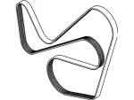 F8RZ8620CB - Maintenance &amp; Lubrication: Serpentine Belt for Ford: Escape, Focus | Mercury: Cougar Image