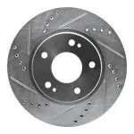 63172034L - : DFC Brake Rotor - Drilled and Slotted - Silver for DYNAMIC FRICTION Image