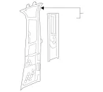 20569080068S96 - : Upper Center Pillar Trim for Mercedes-Benz Image