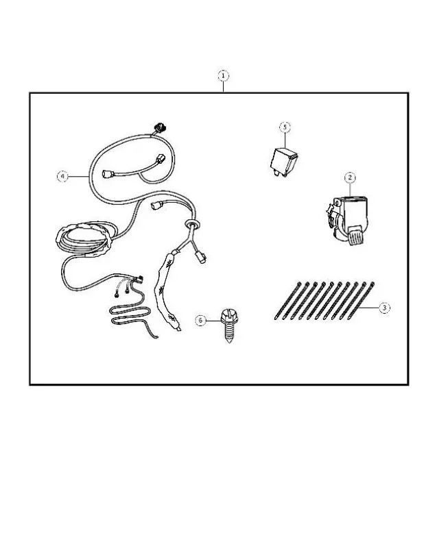 68002995AC - Mopar Accessories - Component Parts: Trailer Harness for Mopar Image