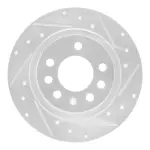 63153006R - : DFC Brake Rotor - Drilled and Slotted - Silver for DYNAMIC FRICTION Image