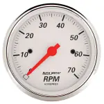 1398 - : GAUGE, TACHOMETER, 3 1/8", 7K RPM, IN-DASH, ARCTIC WHITE for AutoMeter Image