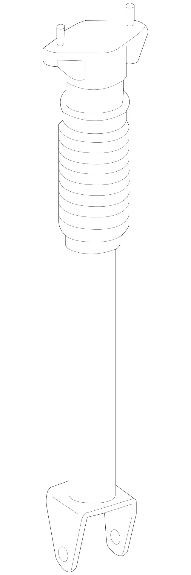 1663201730 - Springs, Suspension and Hydraulic Components: Shock Absorber for Mercedes-Benz: GLE300d, GLE350, GLE400, GLE550e, ML250, ML350, ML400 Image image