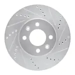 63165007R - : DFC Brake Rotor - Drilled and Slotted - Silver for DYNAMIC FRICTION Image