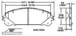 13051018 - Brake: Disc Brake Pad Set for Lexus: NX200t, NX250, NX300, NX300h, NX350, NX350h, NX450h+, RX350, RX350h, RX350L, RX450h, RX450hL, RZ300e, RZ450e, TX350, TX500h | Subaru: Solterra | Toyota: Avalon, bZ4X, Camry, Crown, Grand Highlander, Highlander, RAV4 Prime, Sienna Image