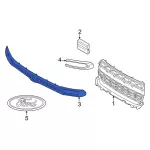 NZ6Z8200ABPTM - Body: Center Molding for Ford: Maverick Image