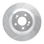 63163165L - : DFC Brake Rotor - Drilled and Slotted - Silver for DYNAMIC FRICTION Image