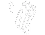 22292065021B55 - Body: Seat Back Cover for Mercedes-Benz Image