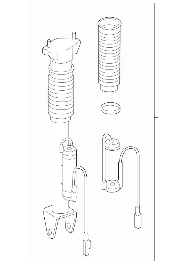 1663200930 - Springs, Suspension and Hydraulic Components: Shock Absorber for Mercedes-Benz: GL350, GL450, GL550, GL63 AMG, GLE300d, GLE350, GLE400, GLE550e, GLS350d, GLS450, GLS550, GLS63 AMG, ML250, ML350, ML400, ML550 Image image