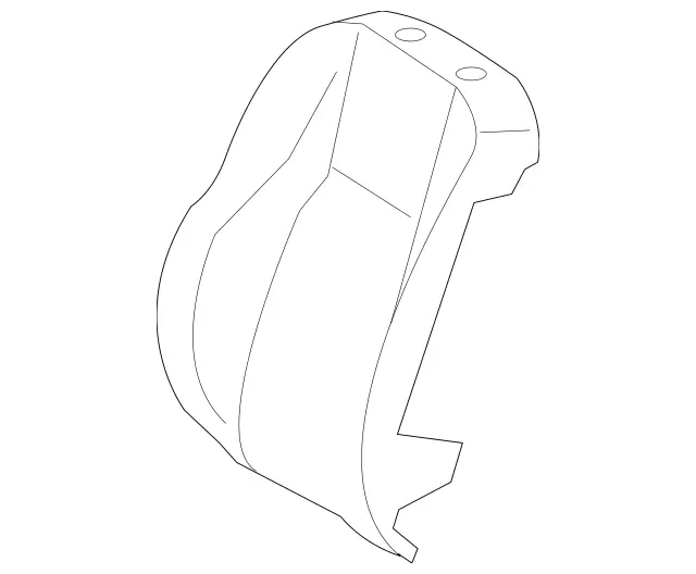 2049106401 - Driver Seat: Padding, Frt. Seat Backr for Mercedes-Benz: C250, C300, C350 Image image