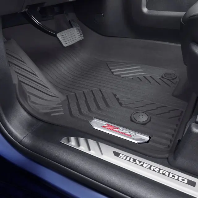 84348119 - Interior: 2019-2025 Chevrolet Silverado Front Row Premium All Weather Floor Liners w/ Z71 Logo for GM Image