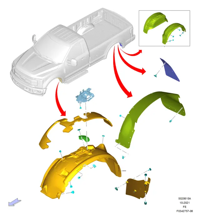 N808842S - Body: Insulator Retainer for Ford Image