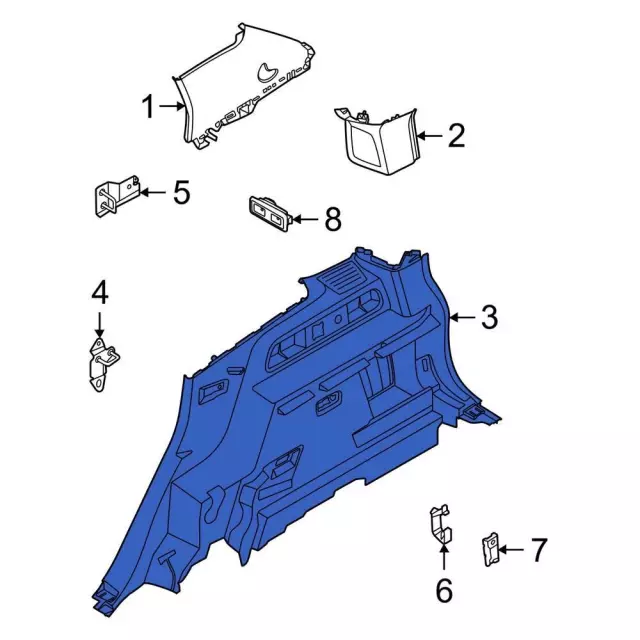 M1PZ7852019AC - Body: Quarter Pillar Trim for Ford: Bronco Sport Image