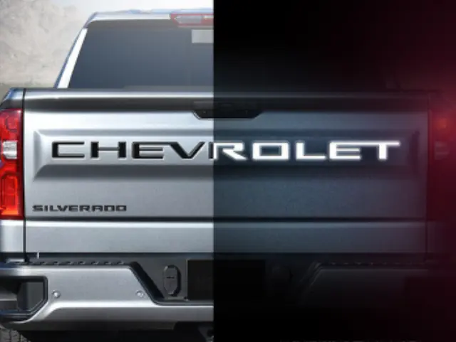 19434085 - Exterior: 3-D Urethane Reflective Chevrolet Tailgate for Chevrolet: Silverado 1500, Silverado 1500 LTD, Silverado 2500 HD, Silverado 3500 HD Image