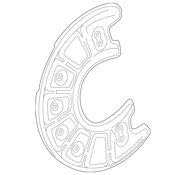 2054210220 - Brakes: Cover Plate F Brake Disc for Mercedes-Benz: C43 AMG, C450 AMG, CLS53 AMG, E43 AMG, E53 AMG, GLC43 AMG Image image