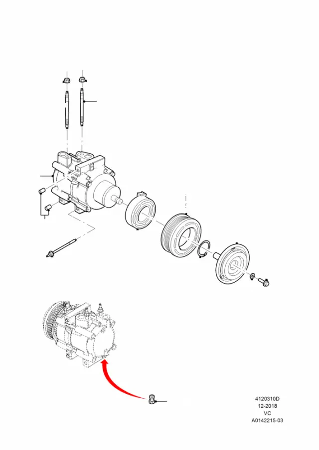 8L2Z19D784B - HVAC: Pulley for Ford Image