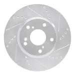63159061R - : DFC Brake Rotor - Drilled and Slotted - Silver for DYNAMIC FRICTION Image