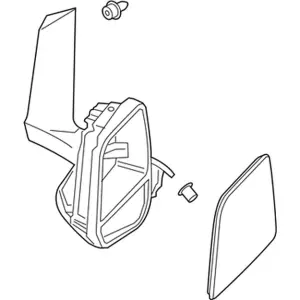 DT1Z17682S - Body: RH Passenger Side Rear View Outer Mirror Assembly for Ford Image