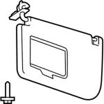 HC3Z2504105KC - Body: Sun-visor for Ford: F-250 Super Duty, F-350 Super Duty, F-450 Super Duty Image