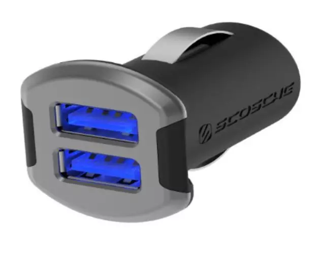F53AM100 - : Dual USB Charger W/ Illuminated Ports for Genesis: G70, G80, G90, GV80 | Hyundai: Accent, Elantra, Elantra N, Ioniq, Ioniq 5, Ioniq 5 N, Ioniq 6, Kona, Kona Electric, Nexo, Palisade, Santa Cruz, Santa Fe, Sonata, Tucson, Veloster, Veloster N, Venue Image