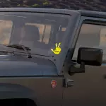 68663243AA - : Jeep Wave Hand Print Graphic, Yellow, sold by Visco for Affiliated Accessories Image