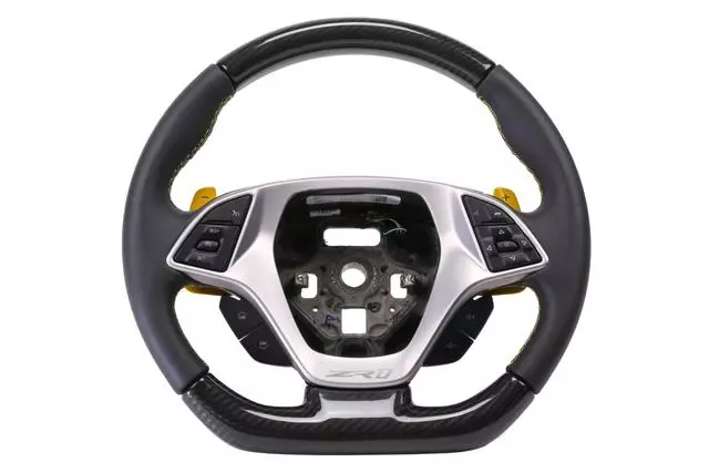 Jet Black Steering Wheel with Lark Yellow Stitching - GM (84452665)