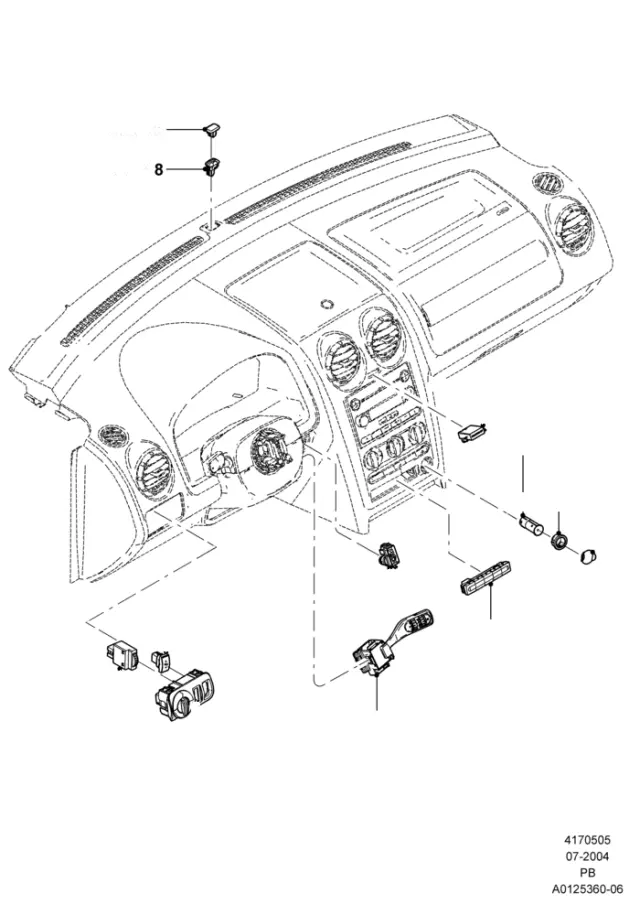 3W1Z19C734AA - HVAC: In-Car Sensor for Ford Image