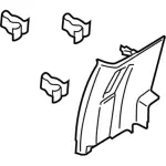 FL3Z15278D13AC - Body: Upper Pillar Trim for Ford: F-150 Image