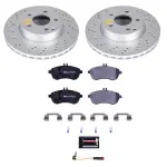 ESK7766 - : Genuine Geomet Coated Rotors, ECE-R90 Brake Pads + Hardware Kit for PowerStop Image