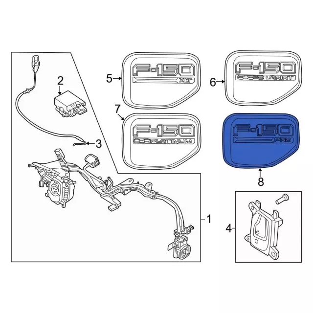 NL3Z10370CAJ - Body: Door Assembly for Ford: F-150 Lightning Image