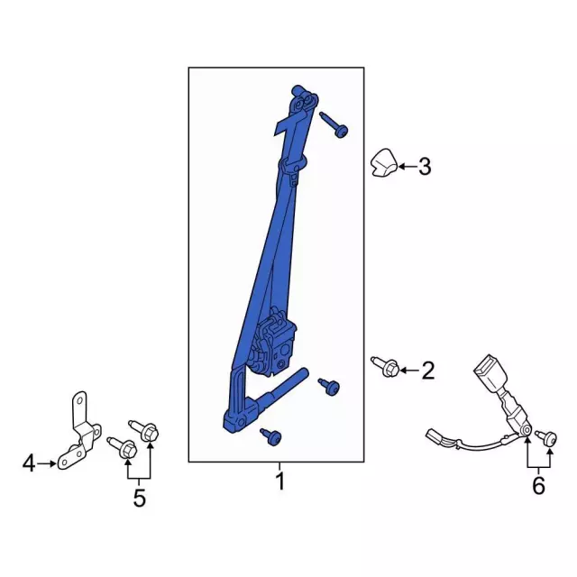 Pre-tensioner Seat Belt Retra - Ford (KB3Z-21611B08-AB)