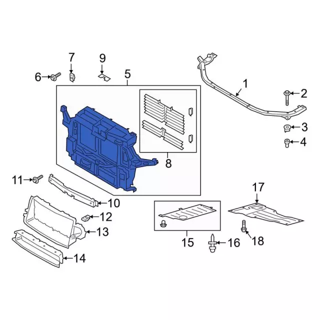 Radiator Support - Ford (L1MZ-16138-N)
