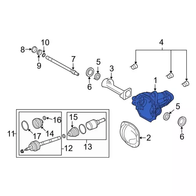 Housing Front Axle - Ford (NL3Z-3010-E)