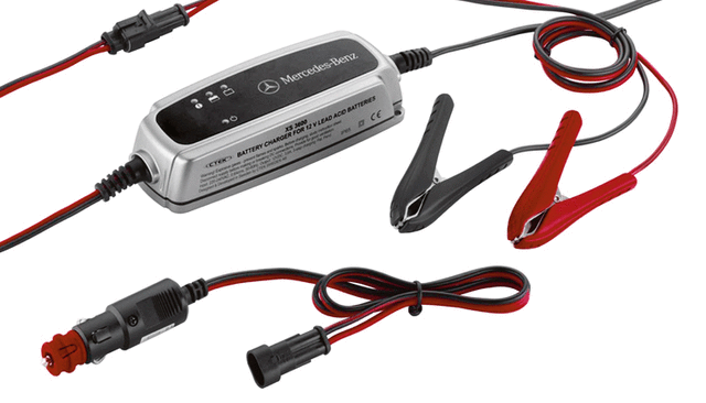 9820321 - Tools and Safety: Battery Charger for Mercedes-Benz: B Electric Drive, B250e, C250, C300, C350, C350e, C43 AMG, C63 AMG, C63 AMG S, CLA250, CLA45 AMG, CLS400, CLS550, CLS63 AMG, CLS63 AMG S, E250, E300, E350, E400, E43 AMG, E450, E53 AMG, E550, E63 AMG, E63 AMG S, GL350, GL450, GL550, GL63 AMG, GLA250, GLA45 AMG, GLC300, GLC350e, GLC43 AMG, GLC63 AMG, GLC63 AMG S, GLE300d, GLE350, GLE400, GLE43 AMG, GLE450 AMG, GLE550e, GLE63 AMG, GLE63 AMG S, GLK250, GLK350, GLS350d, GLS450, GLS550, GLS63 AMG, ML250, ML350, ML400, ML550, ML63 AMG, SL400, SL450, SL550, SL63 AMG, SL65 AMG, SLC300, SLC43 AMG, SLK250, SLK300, SLK350, SLK55 AMG, SLS AMG, Sprinter 2500 Image