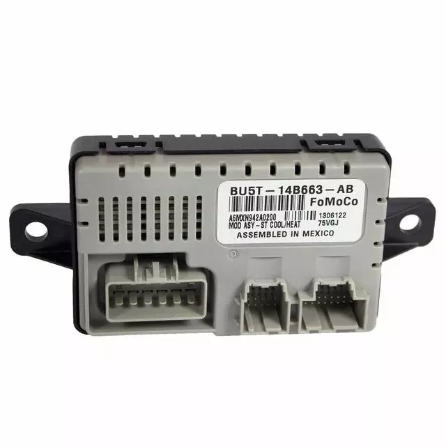 BU5Z14C724A - : 2007-2020 Ford Seat Heater Control Module for Ford: Edge, Expedition, Explorer, F-150, F-250 Super Duty, F-350 Super Duty, F-450 Super Duty, Flex, Fusion, Mustang, Police Interceptor Sedan, Police Interceptor Utility, Special Service Police Sedan, Taurus | Lincoln: MKC, MKS, MKT, MKX, MKZ, Navigator Image