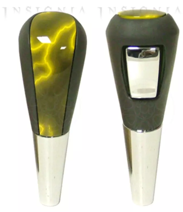 17801909 - Interior: Shift Knob - Leather Gray W/ Yellow Lightning for Chevrolet: Cobalt Image