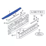 PC3Z2841018AC - Body: Tail Gate Molding for Ford: F-250 Super Duty, F-350 Super Duty, F-450 Super Duty Image