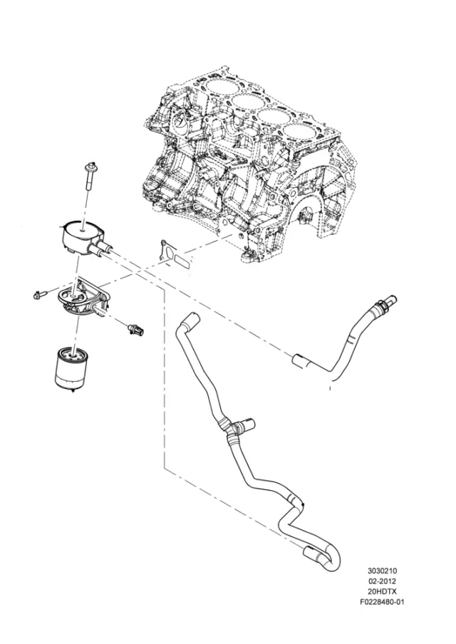 CV6Z8075X - Engine: Engine Coolant Overflow Hose for Ford Image