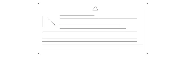 2218175820 - Covering and Lining: Information Label for Mercedes-Benz: SL400, SL450, SL500, SL55 AMG, SL550, SL600, SL63 AMG, SL65 AMG Image image