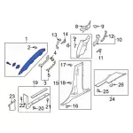 NL1Z7803598BC - Body: Windshield Pillar Trim for Ford: Expedition Image