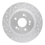 63159066L - : DFC Brake Rotor - Drilled and Slotted - Silver for DYNAMIC FRICTION Image