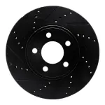 63356019L - : DFC Brake Rotor - Drilled and Slotted - Black for DYNAMIC FRICTION Image