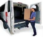 501079 - : WTS; 24" Retractable Step (Ford Transit Van,Rear Door); XP3 Blk /Glvznd for Carr Image