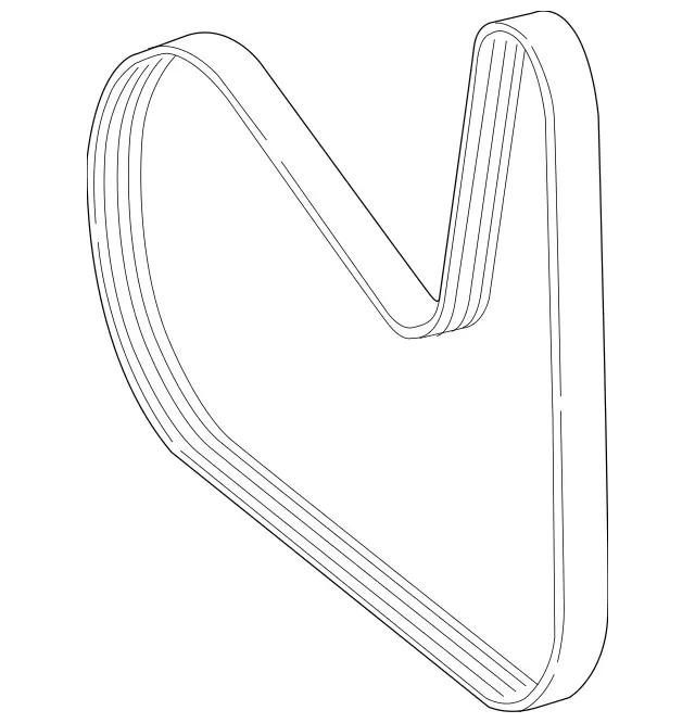 39938596 - Major Assembly Detachable Parts: V-Ribbed Belt for Mercedes-Benz: C400, C43 AMG, C450 AMG, CLS400, E400, E43 AMG, E450, GL450, GLC43 AMG, GLE400, GLE43 AMG, GLE450 AMG, GLS450, ML400, SL400, SL450, SLC43 AMG Image image