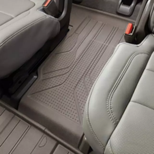 GM Accessories 84206889 - Third-Row Premium All-Weather Floor Liner in Jet Black (Second-Row Captains Chairs) [2018+ Traverse] - GM (84206889)