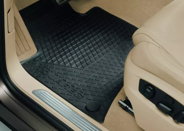 7P1061501041 - Interior: Front, Rubber Floor Mats, European Style for Volkswagen: Touareg Image