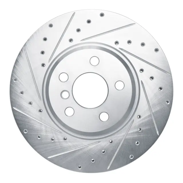 63131171L - : DFC Brake Rotor - Drilled and Slotted - Silver for DYNAMIC FRICTION Image
