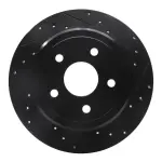 63342001R - : DFC Brake Rotor - Drilled and Slotted - Black for DYNAMIC FRICTION Image