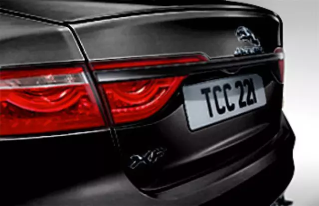 T2H17748 - Body: Rear Tailgate Trim - Gloss Black for Jaguar Image